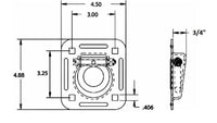 1/2" Thick Recessed 5000# D Ring Zinc Plated 4 Bolt Car Trailer Truck (RR05)