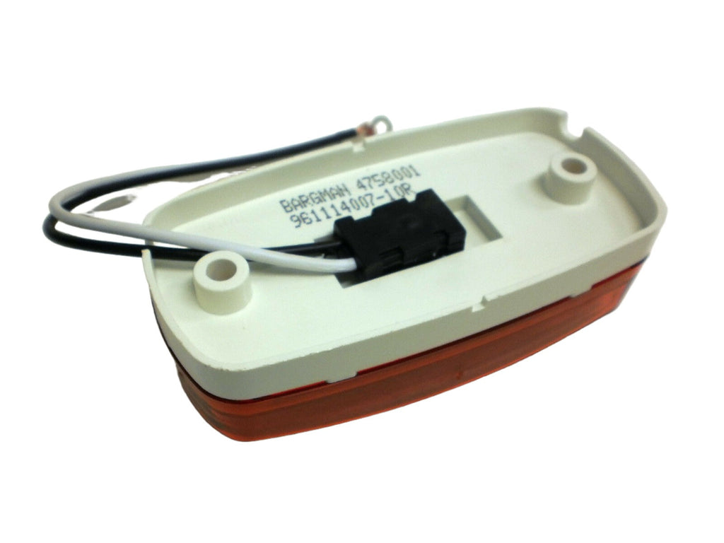 Bargman Side Marker Light LED Amber Clearance Reflex 2-1/2" x 1-1/4" Fits Various Trailers Long-Lasting and Energy-Efficient (47-58-031)