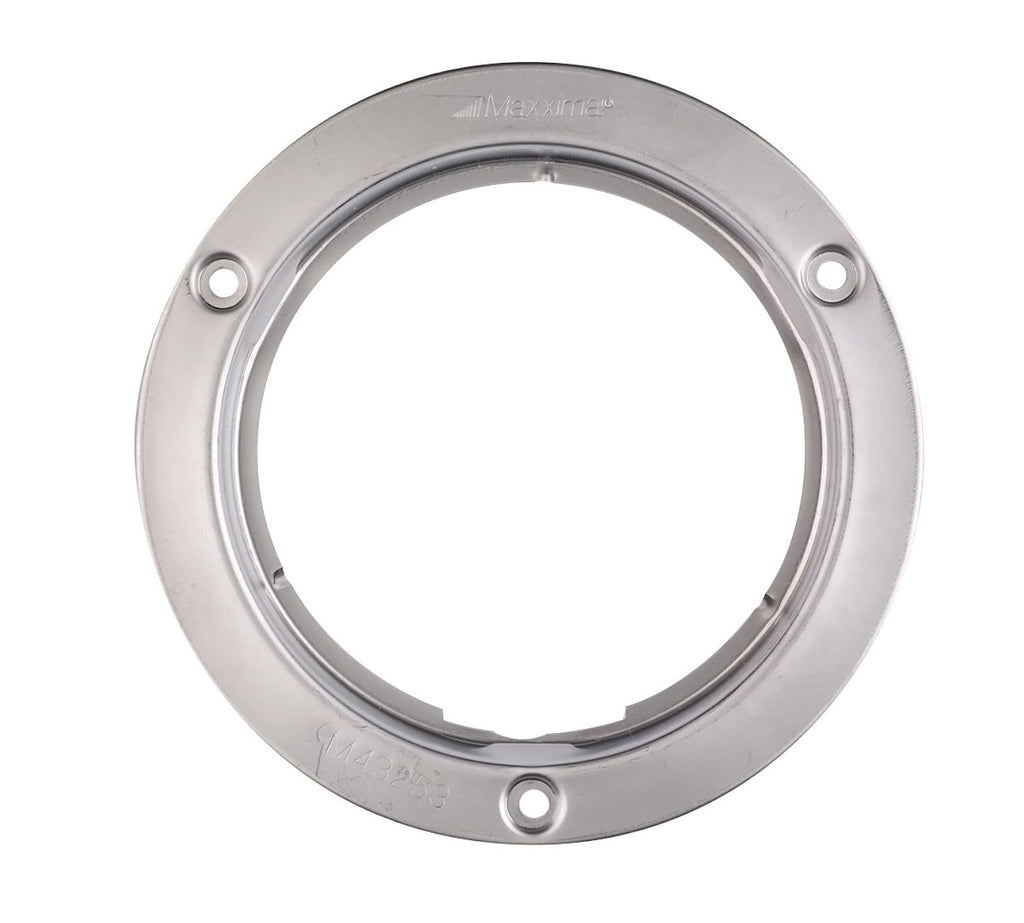 4" Round Stainless Steel Security Flange for Maxxima M42322 Trailer RV Light (M43253)