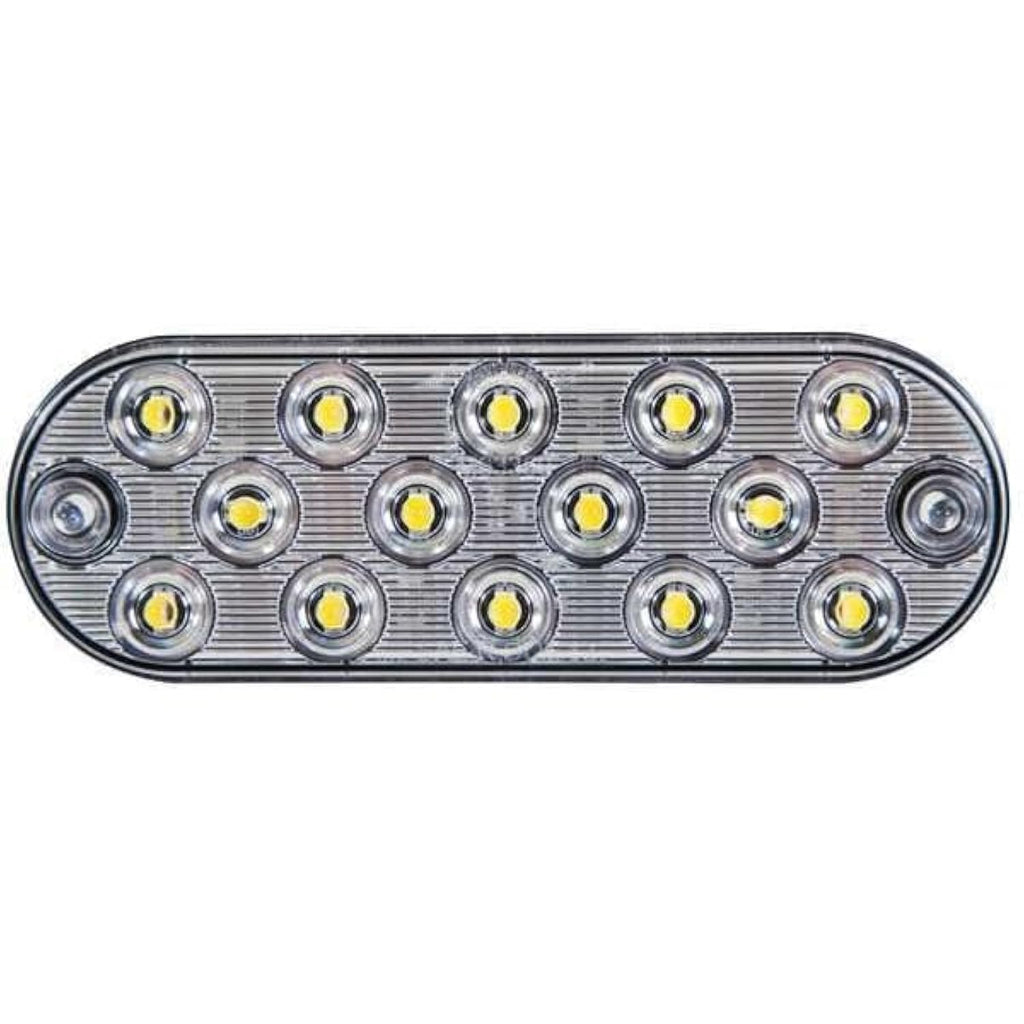 Maxxima 6" Oval White Clear LED Low Profile Backup Cargo Light - Grommet or 3M Adhesive Mount (M63350)