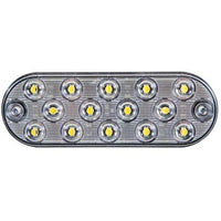 Maxxima 6" Oval White Clear LED Low Profile Backup Cargo Light - Grommet or 3M Adhesive Mount (M63350)