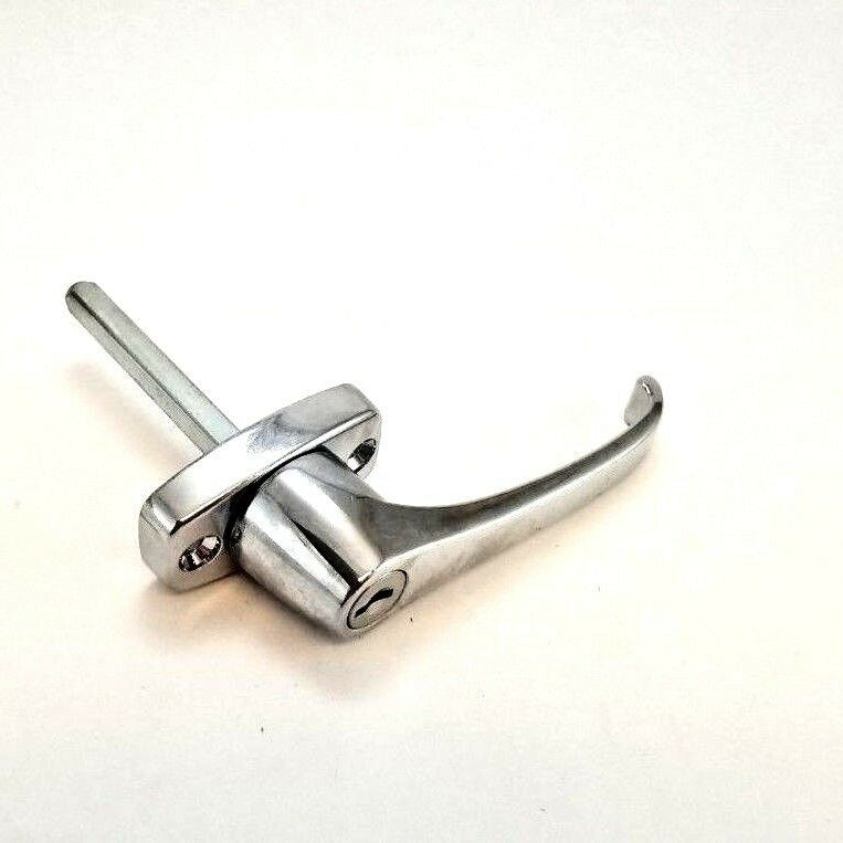 Universal Locking L-Handle with Chrome Finish for Trailer, Camper &amp; RV Doors (HL20136)