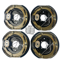 2 Pair of Trailer Backing Plate Brakes Electric 12" Self Adjust 7000 2 Left 2 Right (BK-12E-FSA-SETX2)