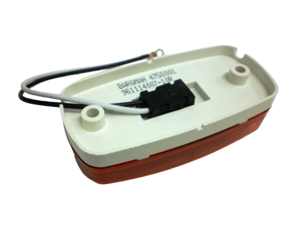 Bargman Side Marker Light LED Amber Clearance Reflex 2-1/2" x 1-1/4" Fits Various Trailers Long-Lasting and Energy-Efficient (47-58-032)