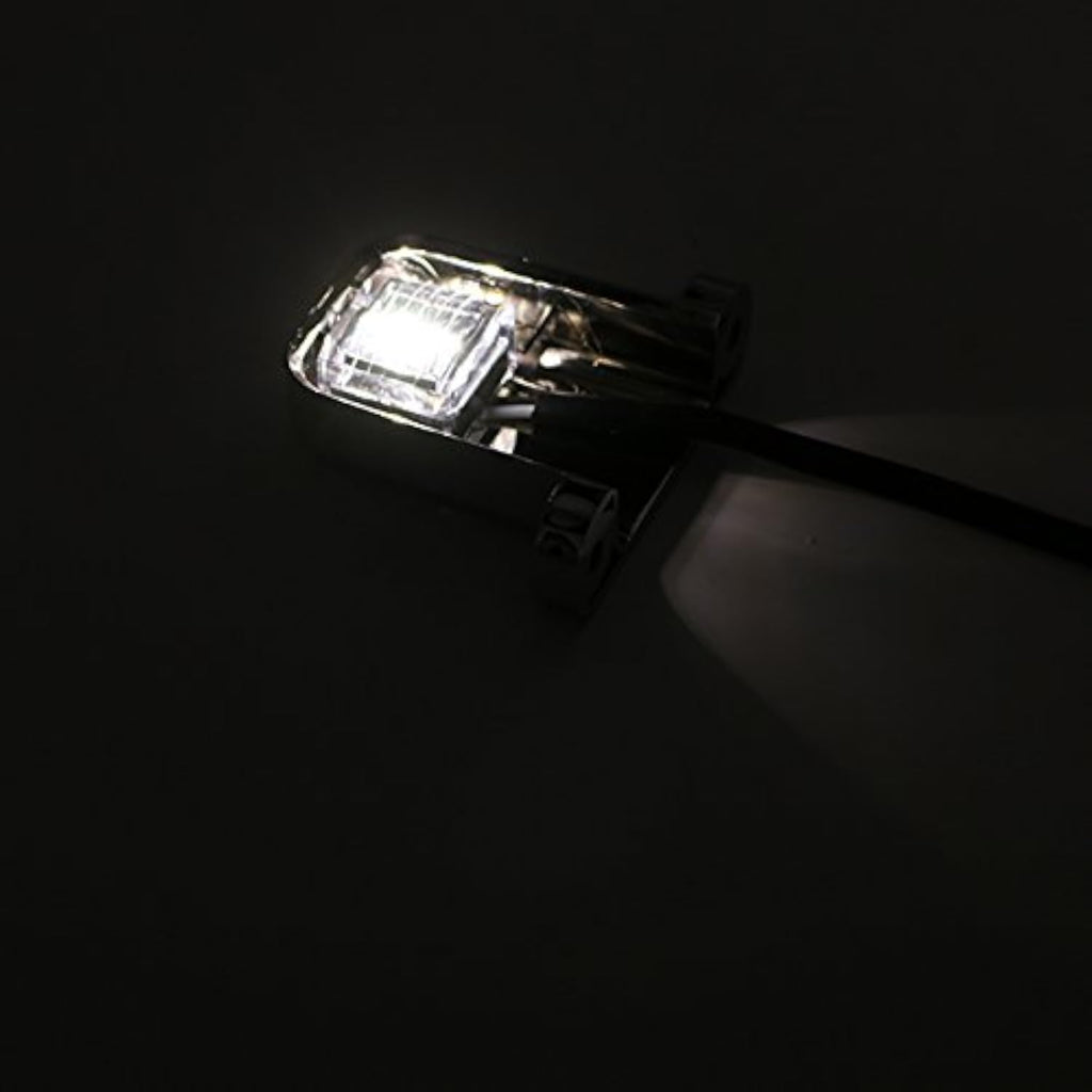 TecNiq LED License Plate Lamp Step Light CHROME Camper Trailer Map USA (L10-WC00-1)
