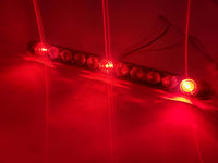 TecNiq 15" LED Red ID Bar White Load Lamp Combo Light Smoke Tint Lens Truck Trailer Toy Hauler (T14-RT00-1)