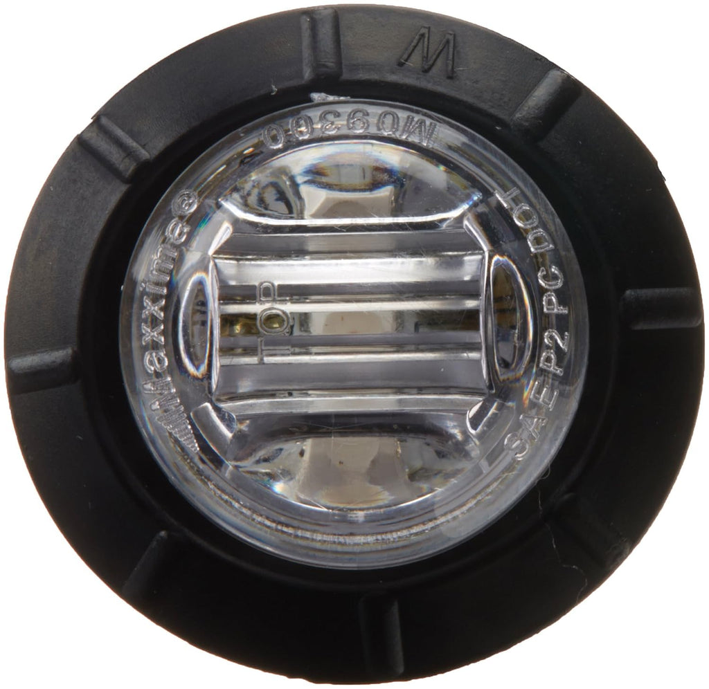 Maxxima 3/4" Mini Amber Clear 3 LED Clearance Marker Light Truck Trailer Jeep (M09300YCL)