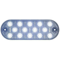 Maxxima 6" Oval White Clear LED Low Profile Backup Cargo Light - Grommet or 3M Adhesive Mount (M63350)