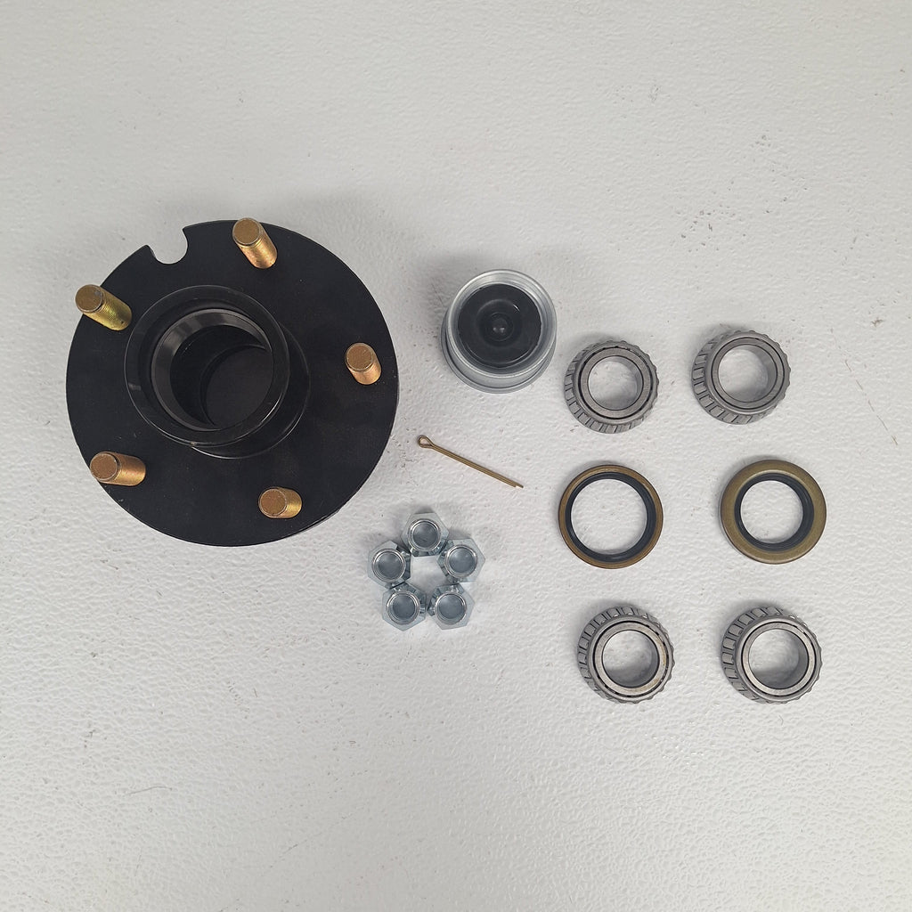 Reliable BT150A SHORT Trailer Axle Idler Hub W/Bearings Boat 5 lug Axel (BT150A-KIT)