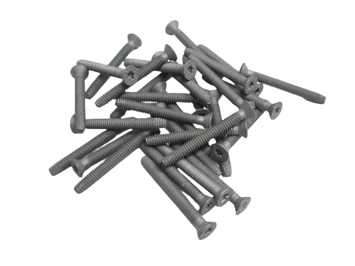 Pack of 20 1/4" x 2-1/2" Plated Torx Self-Tapping Trailer Deck Screws for ACQ-Treated Wood (TFX250ACQ-LOTOF20)