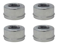 FOUR - 2.71-2.72 Trailer Axle Dust Cap Cup Grease Cover RV Camper EZ Lube (DC275L-4)