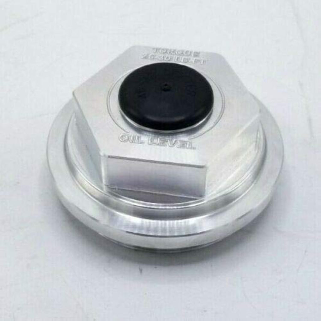 2-7/8"-12 Billet Aluminum Threaded Oil Cap Kit With O-Ring and Plug — 6K-8K Trailer Axle (21-35 Billet-Kit)