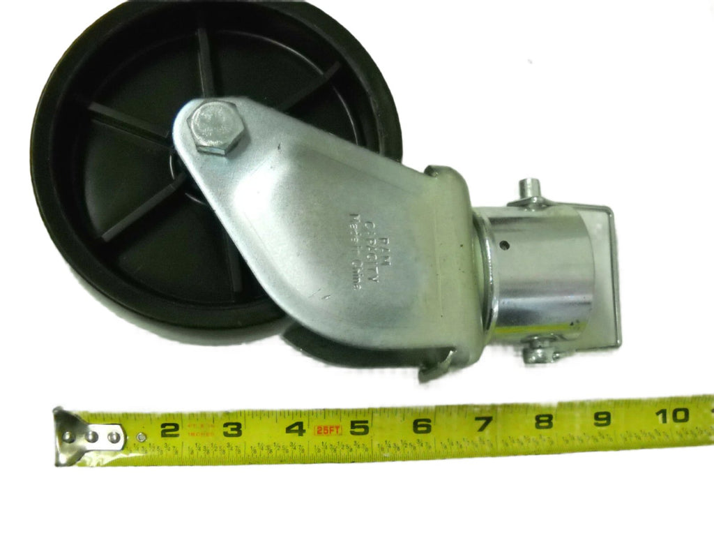 RAM Plastic Dolly Wheel Caster Assembly for 2" A-Frame Trailer Jacks with Snapper Pin (JC-101)