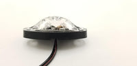 Amber Clear LED Oval Dragons Eye 2 Diode Amber Marker Clearance Trailer Light (L04-0072AI)