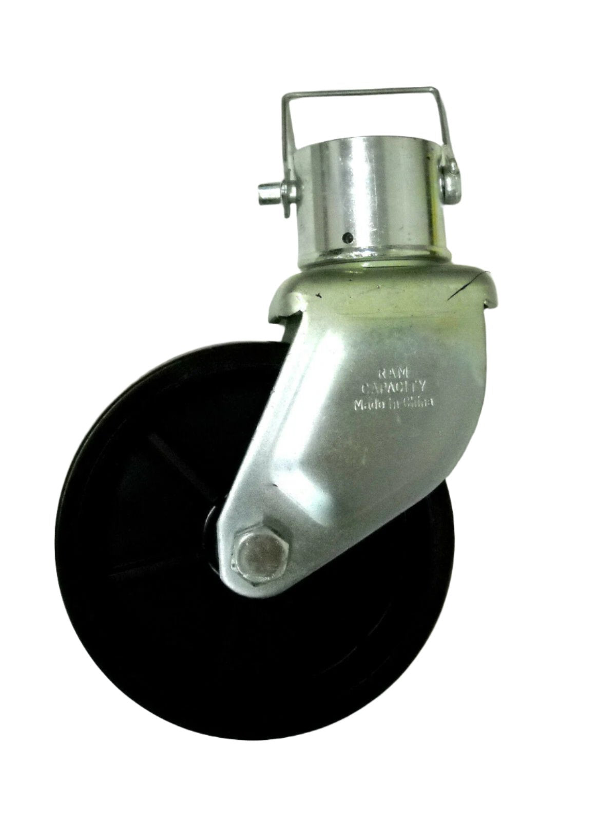 RAM Plastic Dolly Wheel Caster Assembly for 2" A-Frame Trailer Jacks with Snapper Pin (JC-101)
