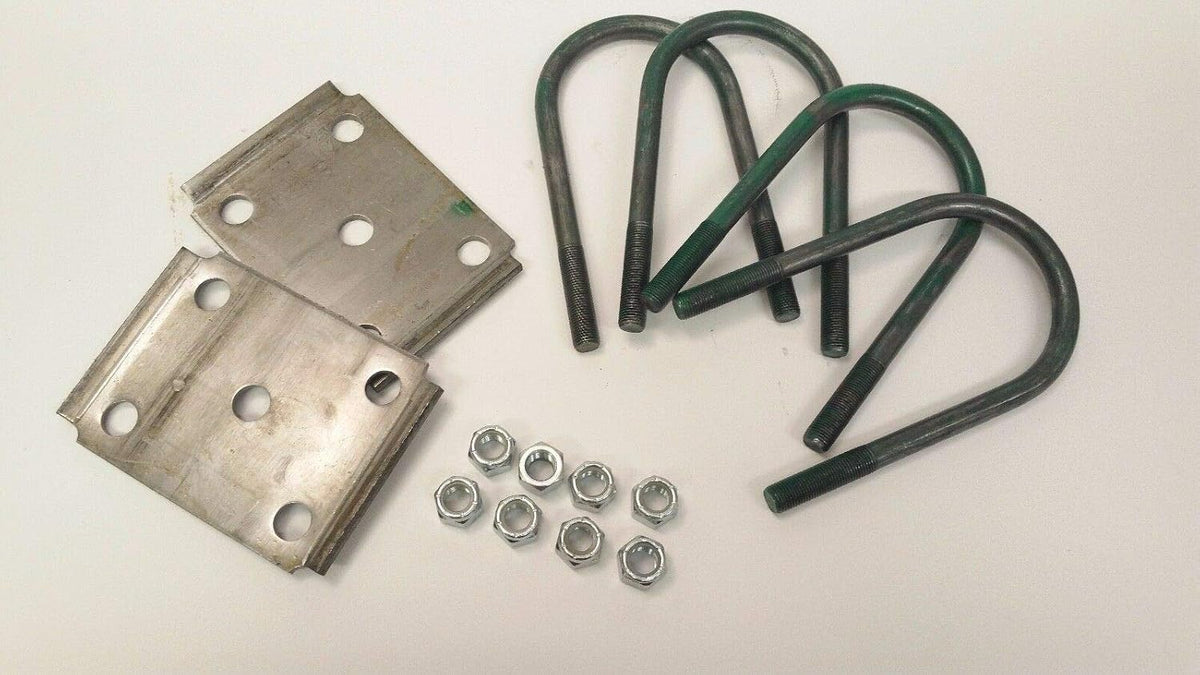FOUR- 1/2" U bolt  trailer axle spring mount 5200# 6000# GD 3"x 6-1/2" kit  (UBK-5200-R)