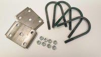 FOUR- 1/2" U bolt  trailer axle spring mount 5200# 6000# GD 3"x 6-1/2" kit  (UBK-5200-R)