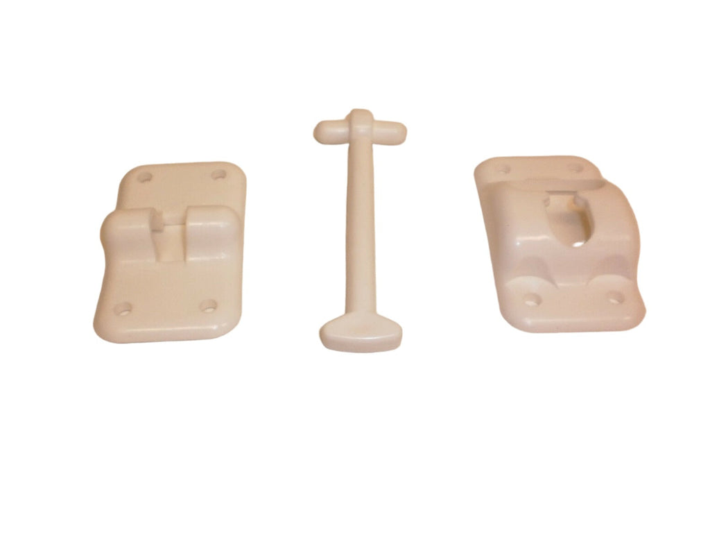 3.5" White Trailer Door Catch Hold Back Holder Keep Hook RV Camper Cargo 3 1/2   (MD470W)