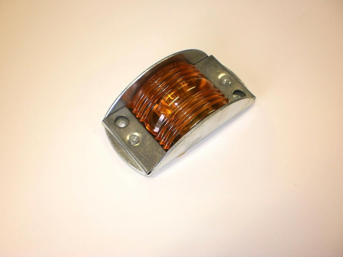 1 - Steel Guarded Amber 2 x 4 LED 3 Diode Clearance Marker Lights Trailer Truck RV (J-5505-A)