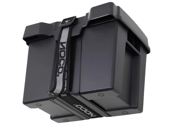 NOCO Black Battery Box with Snap On Lid & Hardware for Group 24 Batteries Trailer Marine (HM300)