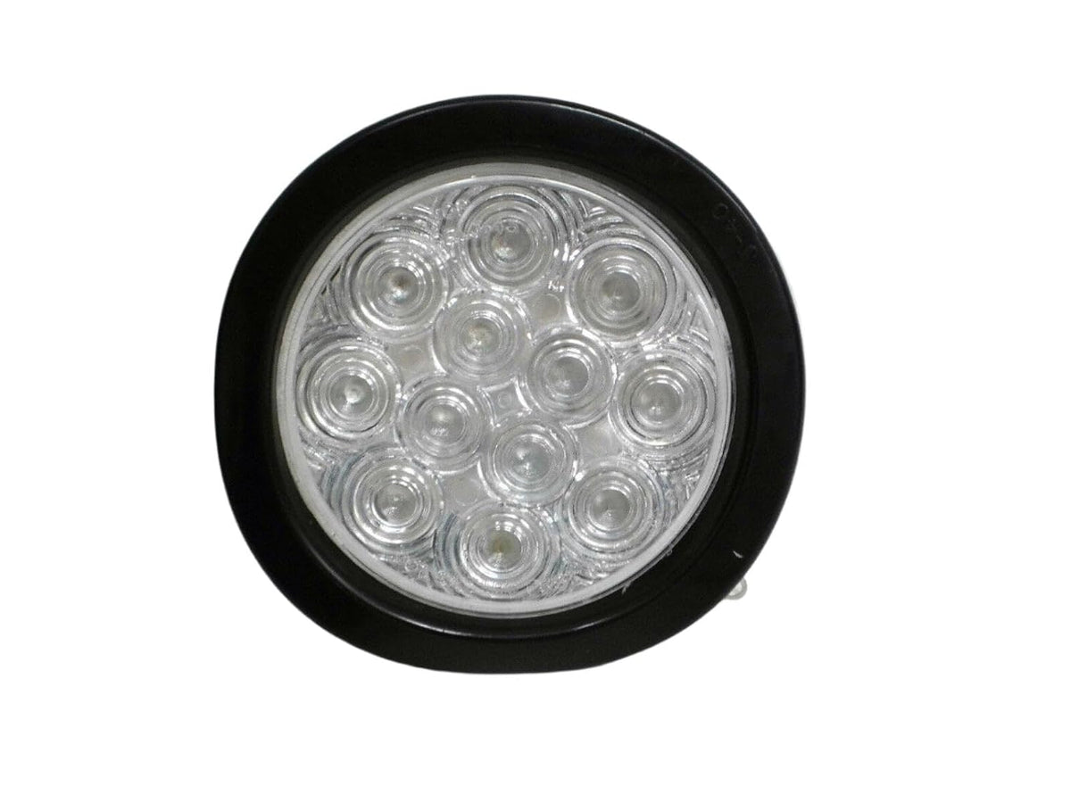 ONE 4" Round Dual Function 12 Diode Amber Clear LED Light Kit Trailer RV (J-4512-ACK)