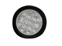 ONE 4" Round Dual Function 12 Diode Amber Clear LED Light Kit Trailer RV (J-4512-ACK)