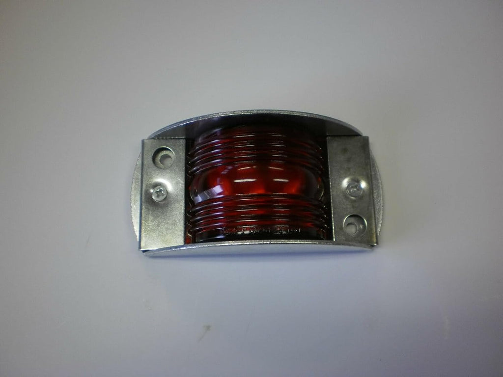 1 - Steel Guarded Marker Light Red 3 LED Clearance Self Grounding Trailer Boat (J-5505-R)