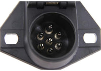 Brophy 7 Round Pin ABS Housing-Black Car End Trailer Connector Socket (R7CB)