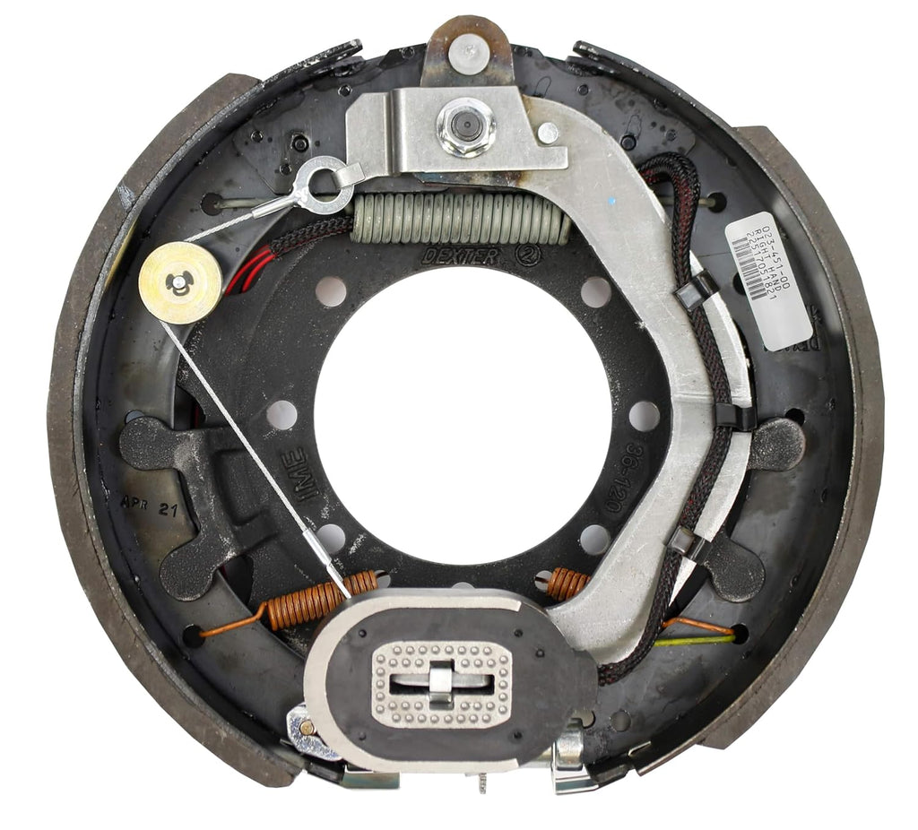 RIGHT- 12-1/4"x3-3/8 Genuine Dexter Electric Brake Backing Plate 10K GD Trailer (023-451-00)