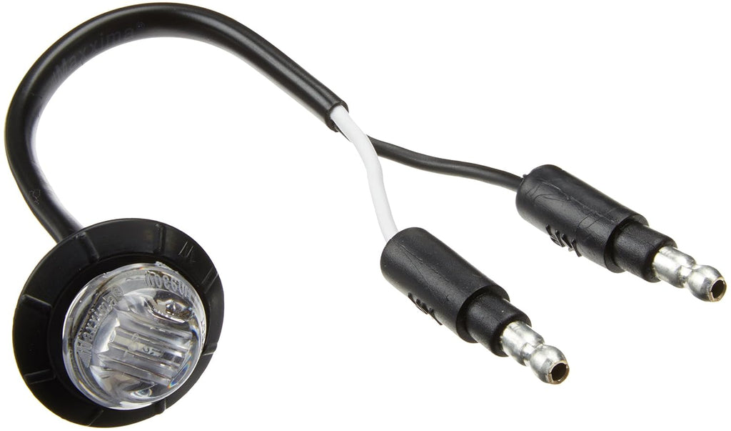 Maxxima 3/4" Mini Amber Clear 3 LED Clearance Marker Light Truck Trailer Jeep (M09300YCL)