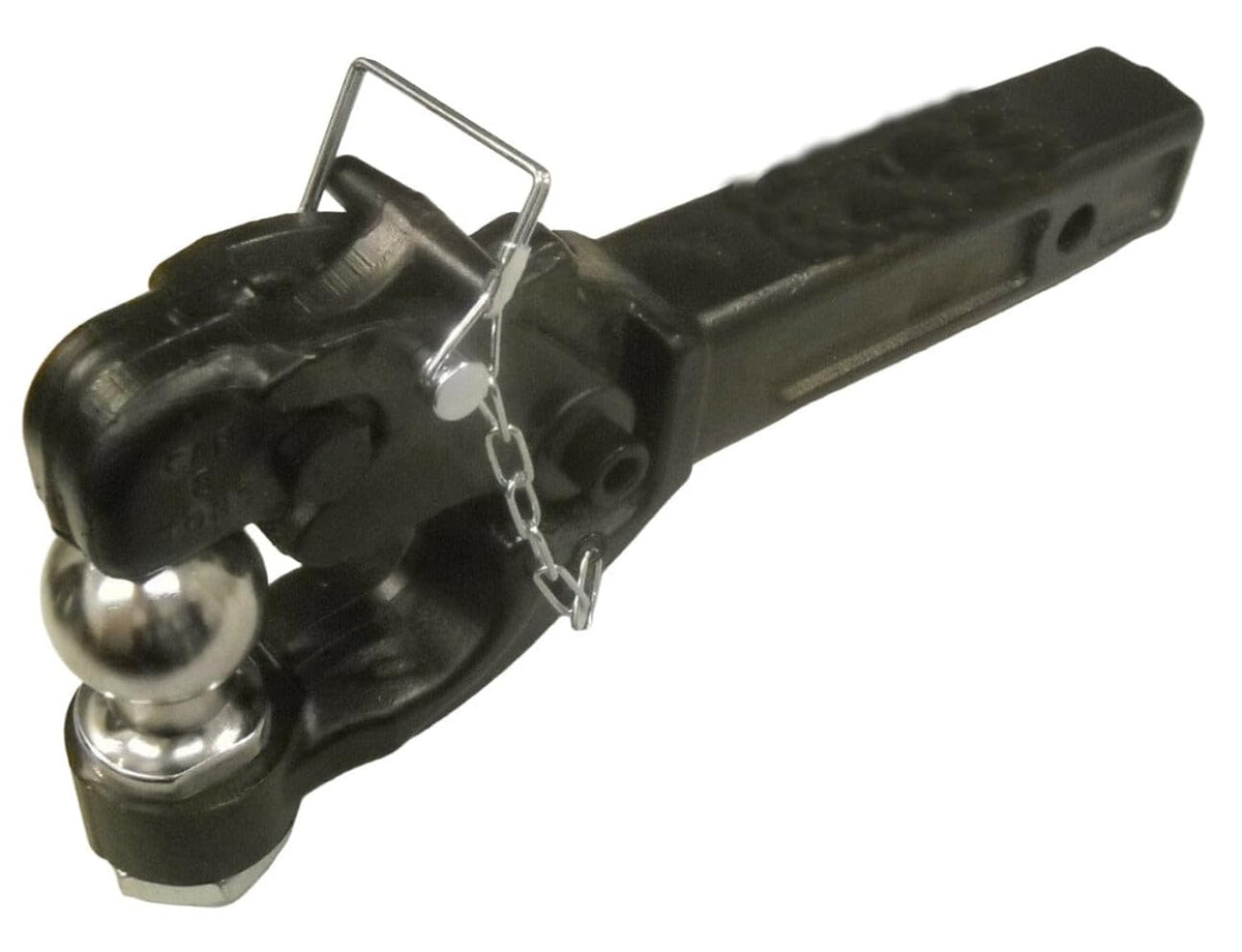 2" Ball Combination Pintle Hitch w/ Shank Trailer Pickup Truck 8 Ton Cap Trailer (ECS2)