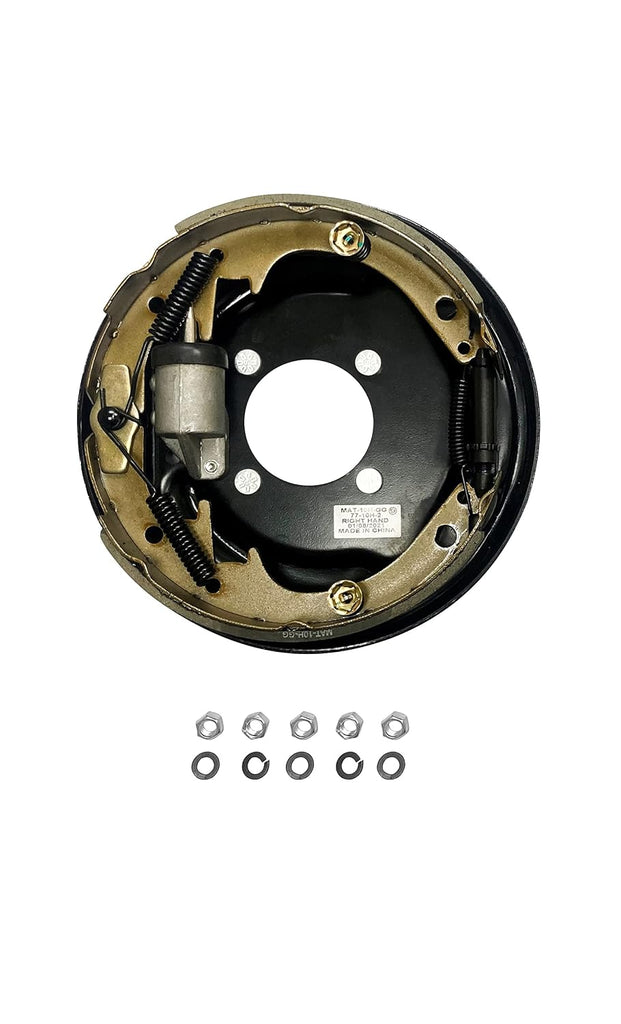 3500# Hydraulic 10x2.25" Left Drivers Street 4 Bolt Backing Plate Trailer Axle (BPH-3500-LH)