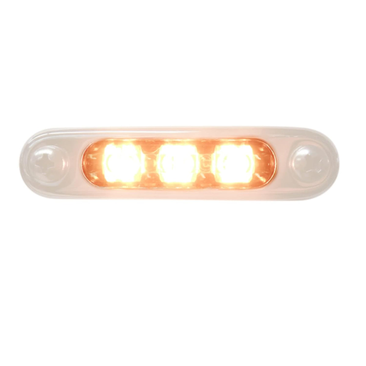 1 -USA TecNiq Amber Marker Turn  3 LED EON Light w/Vertical SS Mount Motorcycle  (E03-ASV3-1)