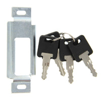 Jammy Cargo Trailer Door Lock w/4 Matching Keys, White (TDL01W)
