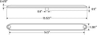 15" Low Profile Red Clear LED Stop Turn Tail Light RV Trailer Truck USA (T10-RC00-1)