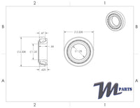 5200# Outer Race 2.328" OD and Outer Bearing 1.25" ID Mobile Home Trailer Axle (LM67048/LM67010)