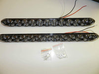 TWO - 15" Low Profile Red Clear LED Stop Turn Tail Lights Trailer Truck USA (T10-RC00-1-LOTOF2)