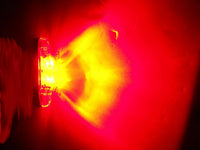 1 - Jammy 1 x 2.5 Oval Red LED Marker Light Truck Trailer RV White Base (J-515-RW)