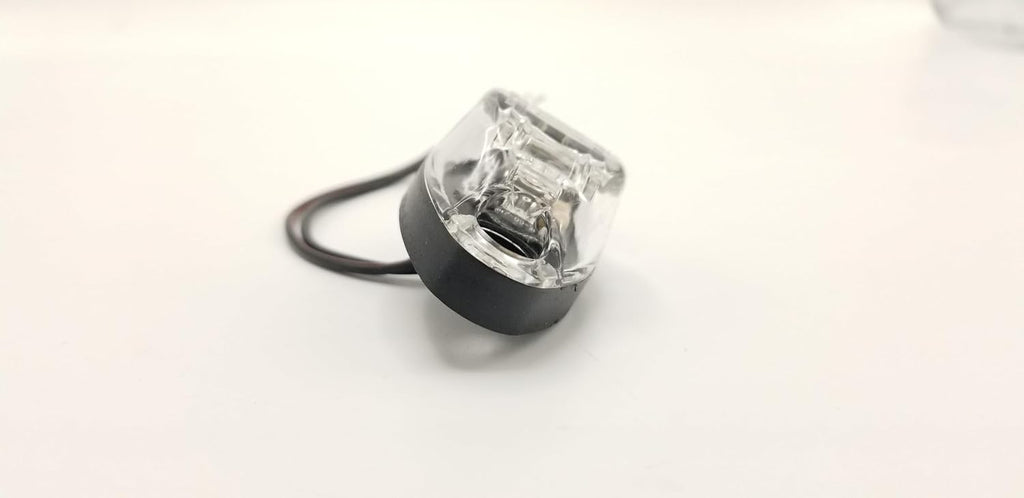 Amber Clear LED Oval Dragons Eye 2 Diode Amber Marker Clearance Trailer Light (L04-0072AI)