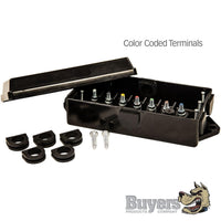 7 way Trailer Wire Cord Junction Box, COLOR CODED Truck weather proof connect (LJB5601100)