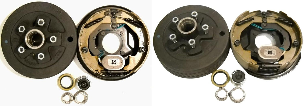 3500# Basic Brake Kit 5 x 4.75 Drum Forward Self-Adjusting 10" Backing Plates Trailer Camper RV(945475-B-FSA-IMP)