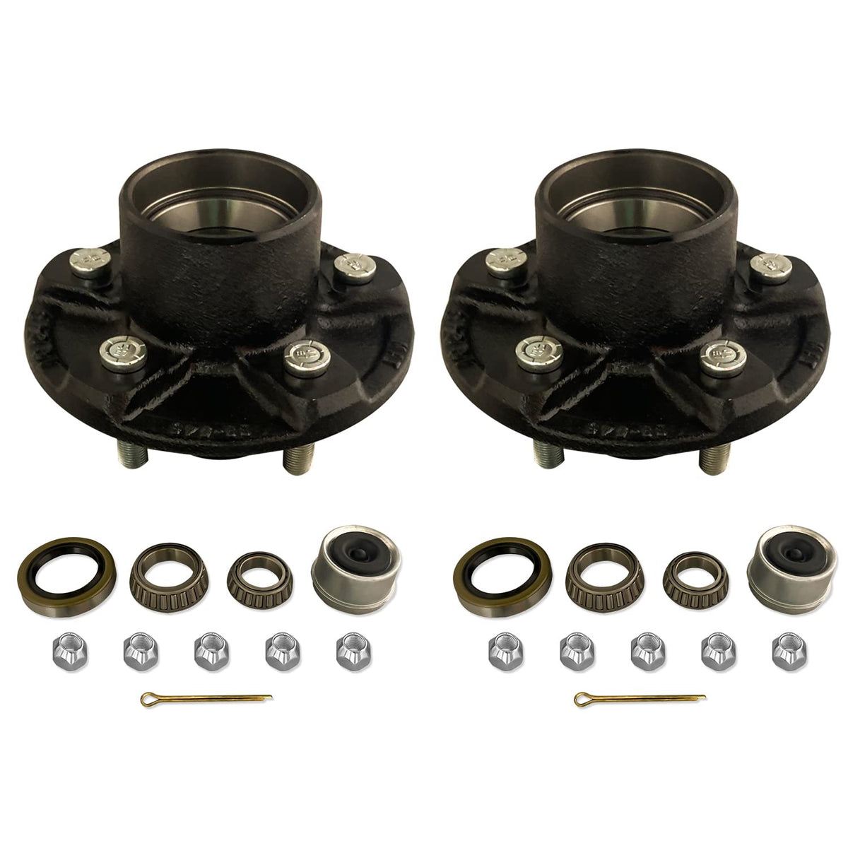 2- 5x5 Idler Hubs with 3500# Bearing Kits Replace Trailer Axle fits Dexter ALKO (SH2RV550-KITX2)