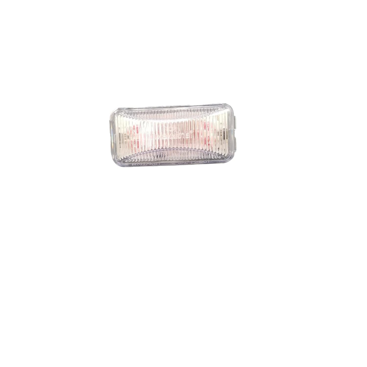 Maxxima 1" x 2.5" Red Clear LED Marker Light 2 Prong Snap In (M20320RCL)