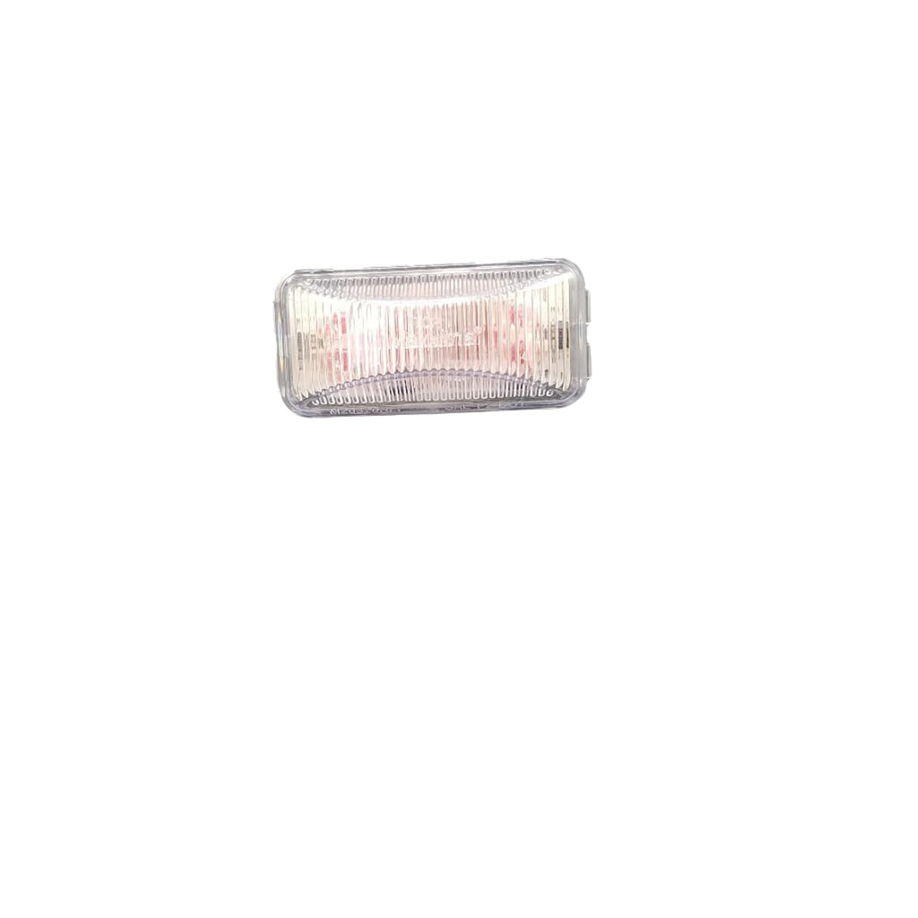 Maxxima 1" x 2.5" Red Clear LED Marker Light 2 Prong Snap In (M20320RCL)