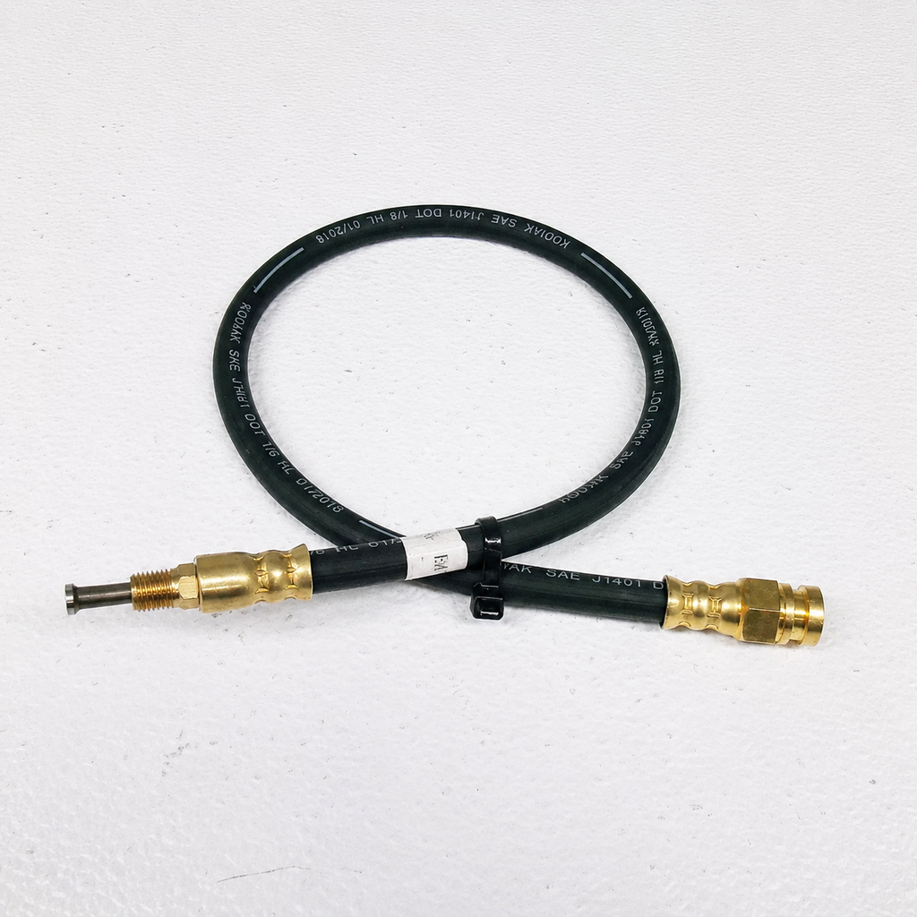 24" Hydraulic Trailer Brake Hose – 3/8"-24 Male to Female Swivel (BH-3MFSFF-024)