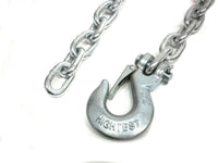 Two 5/16" Heavy-Duty Trailer Safety Chains with Latching Hooks – 11,700 lb Rating Each – 37" Overall Length (HL34-LOTOF2)