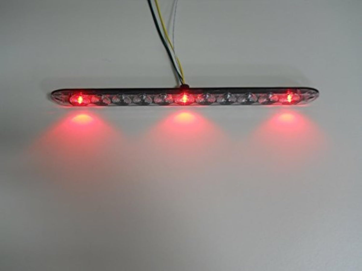USA -TecNiq Red Clear HI Mount Center ID Bar 11 LED Stop Light Trailer Truck (T13-RC00-1)