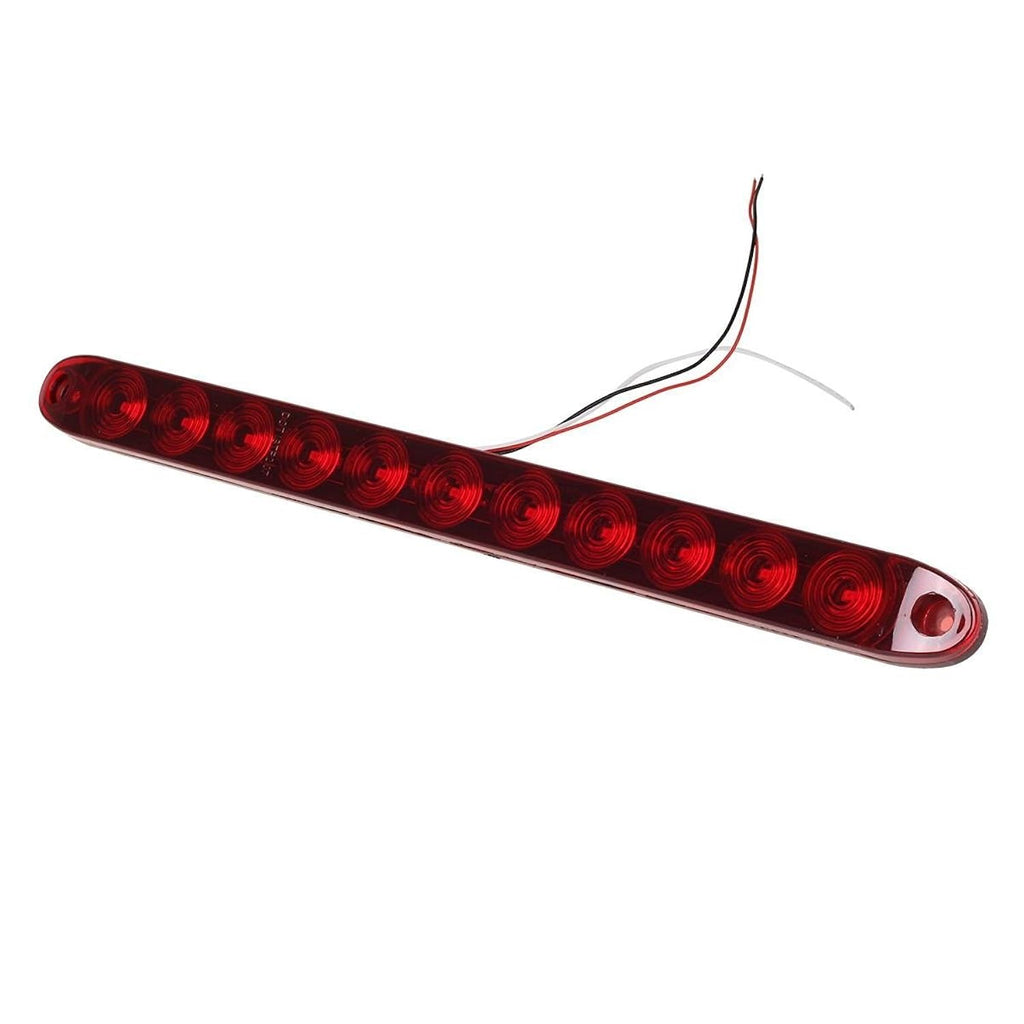 TWO - 15" Low Profile Red LED Stop Turn Tail Lights RV Trailer Truck USA (T10-RR00-1-LOTOF2)