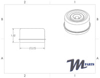 FOUR - 2.71-2.72 Trailer Axle Dust Cap Cup Grease Cover RV Camper EZ Lube (DC275L-4)