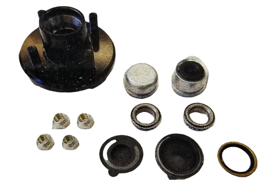 Pre-Greased Idler Hub Kit – 2K Capacity – 4 on 4 Bolt Pattern – 1/2" Studs (17-100)